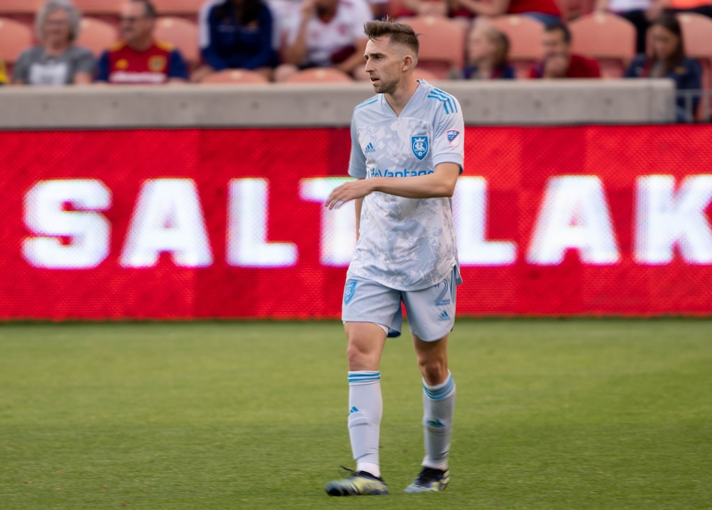 (Francisco Kjolseth | The Salt Lake Tribune) Real Salt Lake defender Andrew Brody (2) competes in MLS action between Real Salt Lake and Minnesota United FC at Rio Tinto Stadium in Sandy, on Saturday, May 29, 2021.