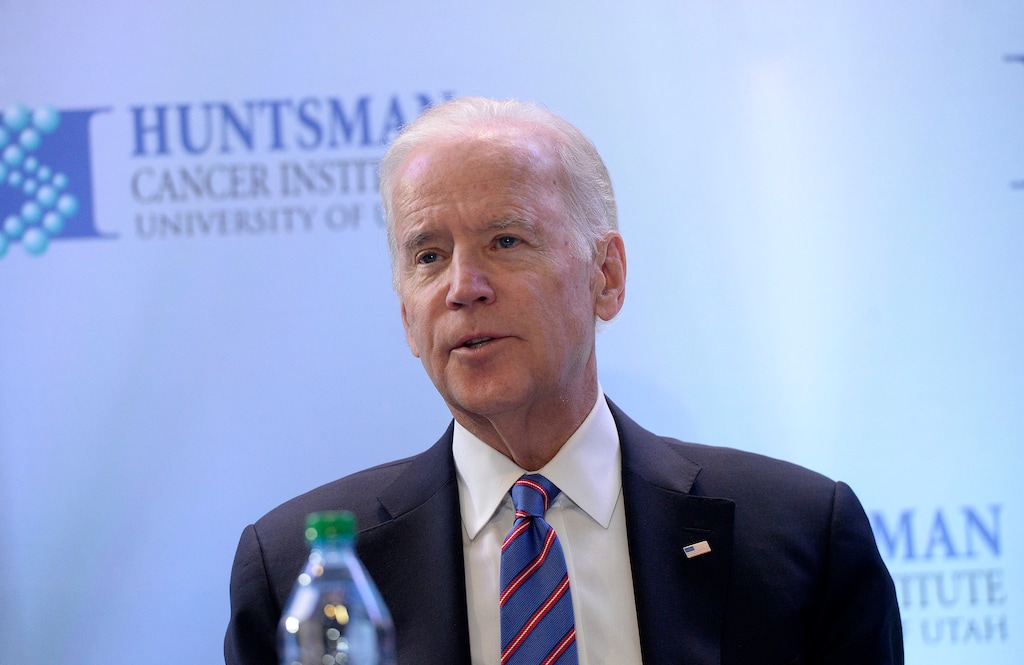 Al Hartmann  |  The Salt Lake Tribune
Then-Vice President Joe Biden on Aug. 7, 2017 when he spoke speaks at the Huntsman Cancer Center in Salt Lake City.