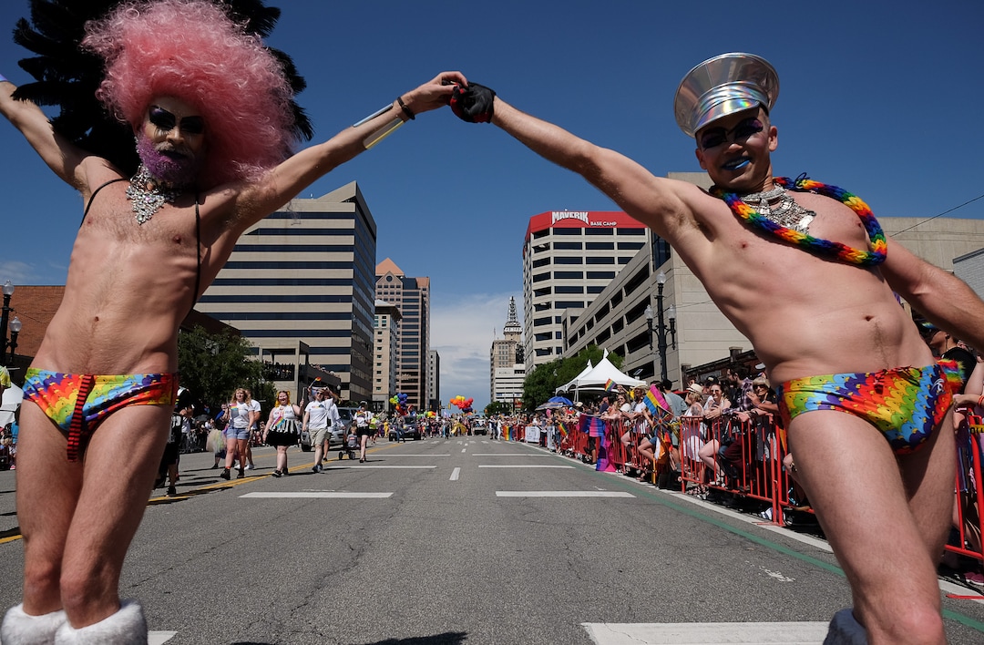 (Francisco Kjolseth  |  The Salt Lake Tribune)  Thousands participate in the Utah Pride Parade in Salt Lake City on Sunday June 2, 2019.