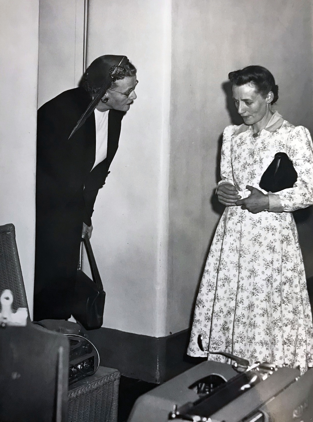 (Tribune file photo)  Commissioner Edith Garner gives Vera Johnson Black final instructions at State hospital. Seven of Black's children were placed in state custody after the 1953 raid on Short Creek.