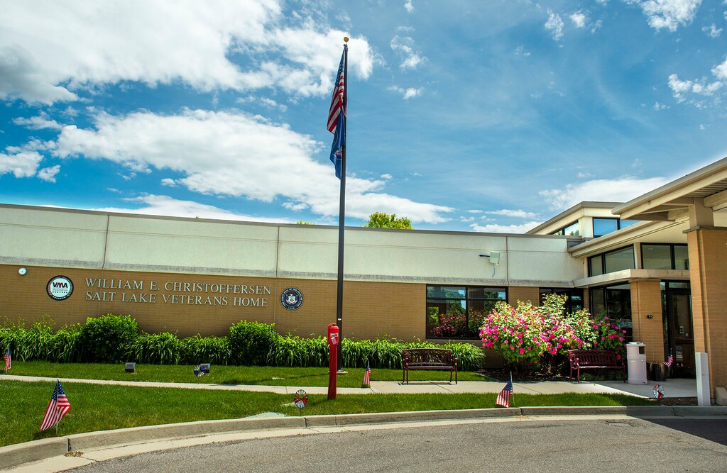 (Rick Egan  |  The Salt Lake Tribune)     William E. Christoffersen Veterans Home on Football Drive, Wednesday, May 27, 2020.
