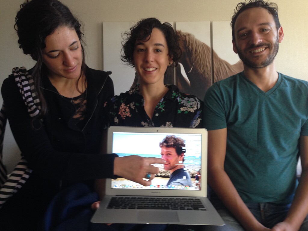 (courtesy photo) Jessica, Carly and Scott Fetzer (from left) reminisce about their brother, David (shown on the computer screen), in the documentary "Looking for David," directed by their mother, Betsy L. Ross. The movie will have its regional premiere on Saturday, Sept. 23, at the Tower Theatre in Salt Lake City, as part of a weekend of events to celebrate Art House Theater Day.