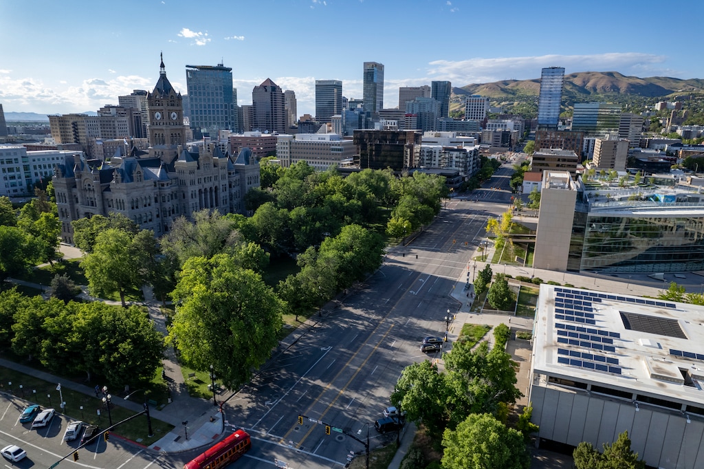 (Rick Egan | The Salt Lake Tribune) City Hall in 2025. The City Council adopted a budget Tuesday that includes a boost to the city's share of property taxes.

