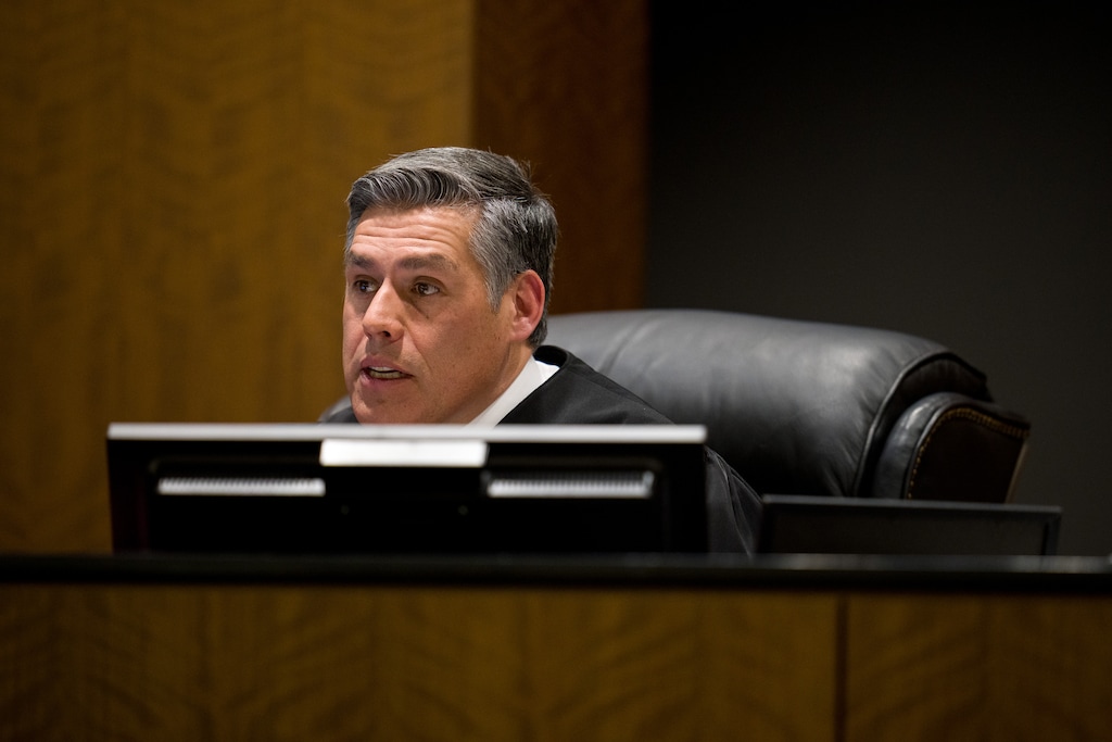 (Trent Nelson | The Salt Lake Tribune) Fourth District Court Judge Tony Graf in Provo on Tuesday, Feb. 3, 2026, during a hearing for Tyler Robinson, accused in the fatal shooting of Charlie Kirk.