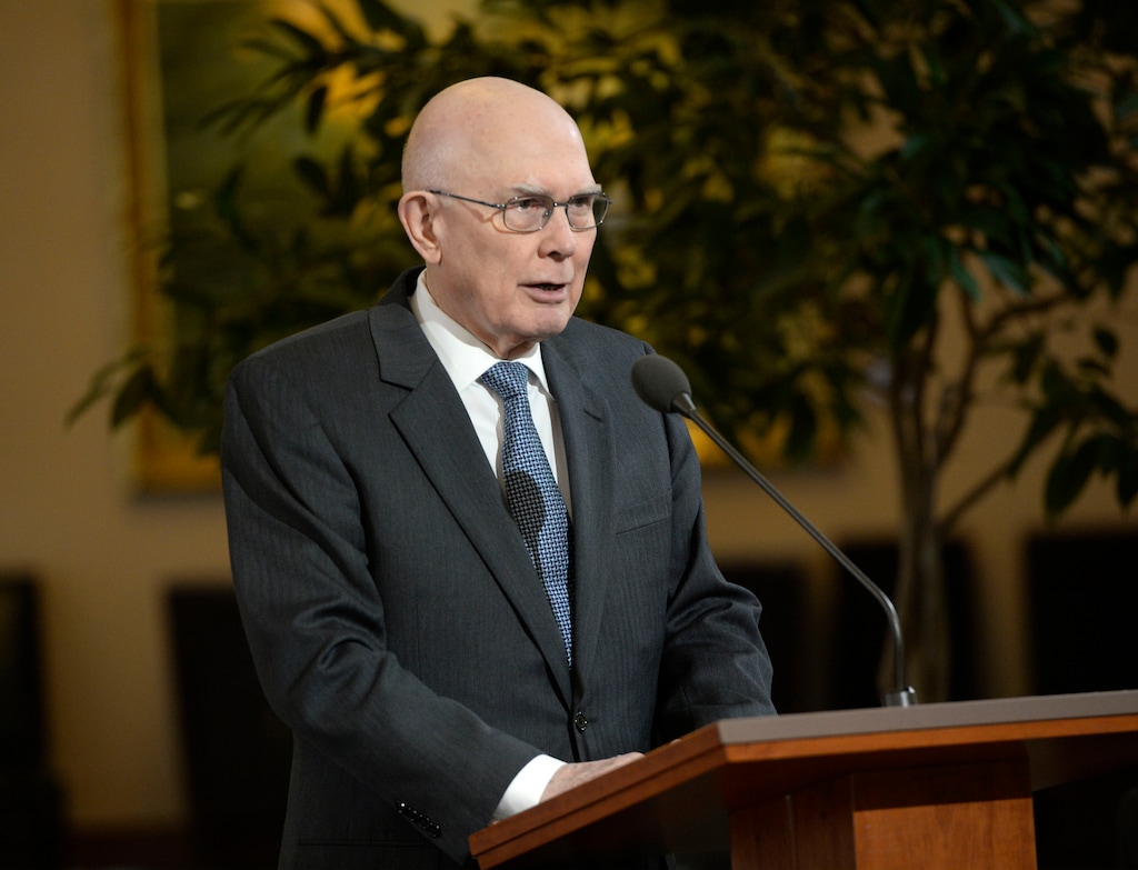 (The Salt Lake Tribune)
Apostle Dallin H. Oaks, shown in 2015, said that “not everyone who uses pornography willfully is addicted to it. In fact, most young men and young women who struggle with pornography are not addicted."