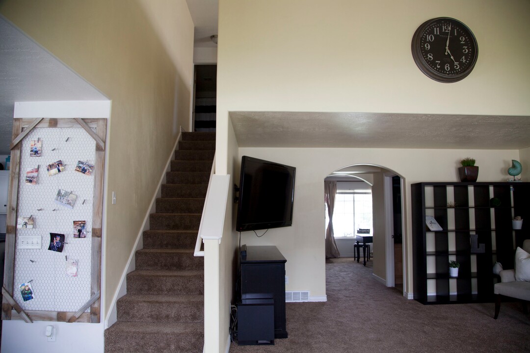 (Stella Yu |  The Salt Lake Tribune) Built in 2003, the 2,513-square-foot two-story home in Lehi comes with three upstairs bedrooms, two and a half baths, a kitchen, a family room and two dens with an open floor plan. The house also includes a two-car garage and space for RV parking.