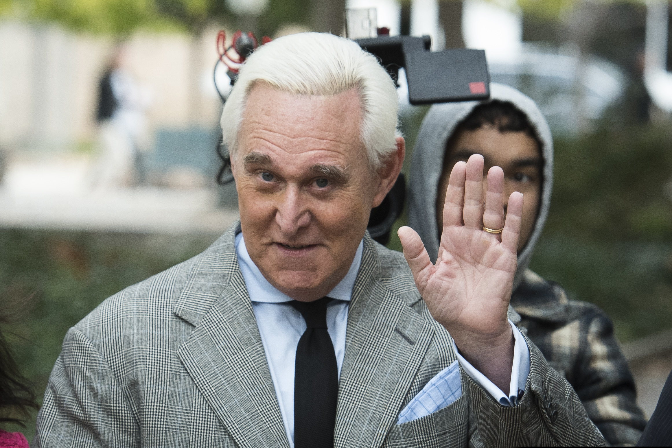 (Cliff Owen | AP file photo)  Roger Stone arrives at federal court in Washington on Nov. 7, 2019.