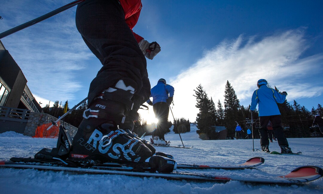 (Steve Griffin  |  The Salt Lake Tribune) Skiers and snowboarders head up the hill to the lifts at Brighton ski area in Salt Lake City Monday January 1, 2018.