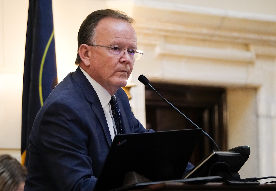 (Francisco Kjolseth  |  The Salt Lake Tribune)  Senate President Stuart Adams , R-Layton, works the remaining hours on the final day of the Legislative session at the Utah Capitol on Thursday, March 14, 2019.
