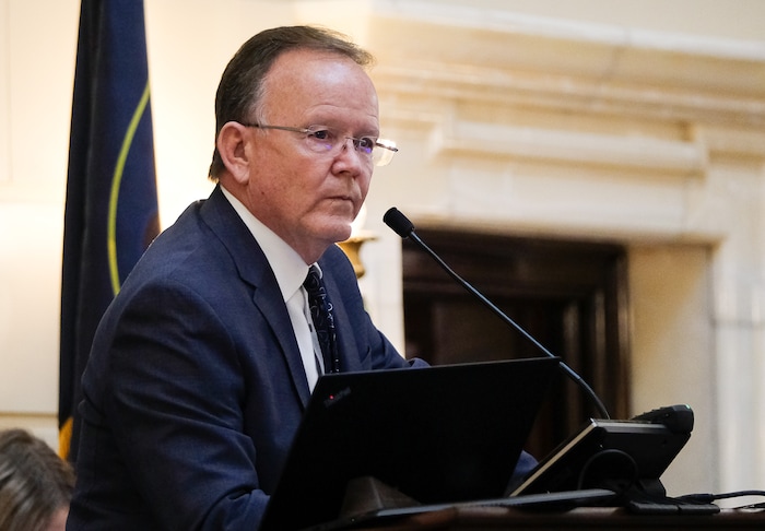 (Francisco Kjolseth | The Salt Lake Tribune) Senate President Stuart Adams , R-Layton, works the remaining hours on the final day of the Legislative session at the Utah Capitol on Thursday, March 14, 2019.