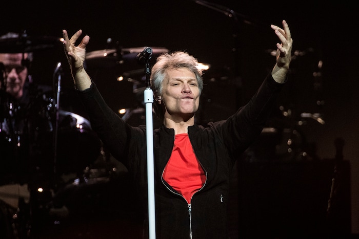 (Chris Detrick | The Salt Lake Tribune) Jon Bon Jovi performs during the 'This House Is Not for Sale' Tour at Vivint Smart Home Arena Friday, March 16, 2018.