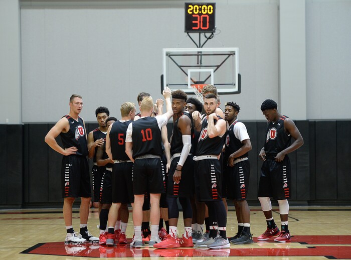 (Francisco Kjolseth  |  The Salt Lake Tribune)  The Utah men's basketball program begins fall practices with a fairly new roster of players on Friday, Sept. 29, 2017.
