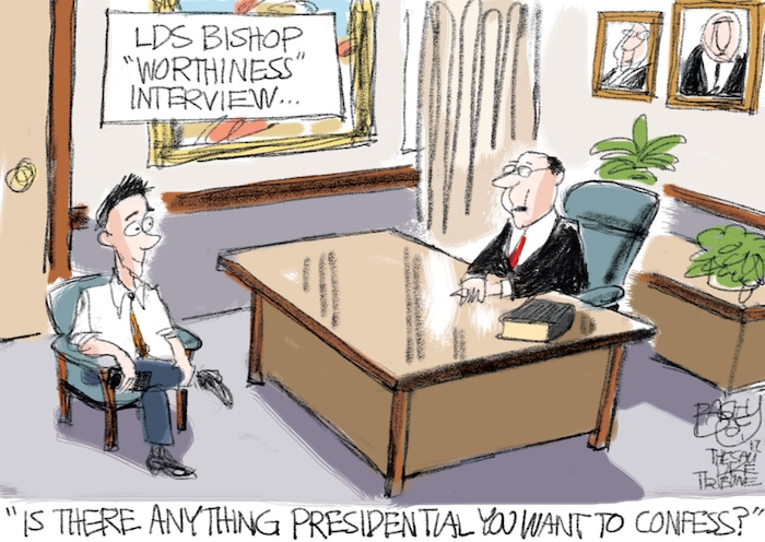 This Pat Bagley cartoon appears in The Salt Lake Tribune on Wednesday, Dec. 13, 2017.