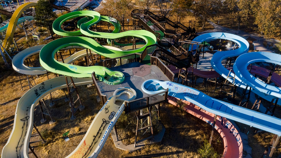 (Rick Egan  |  The Salt Lake Tribune)   The former Raging Waters Waterpark on 1700 South in Salt Lake City, Thursday, Oct. 29, 2020.