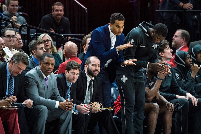(Chris Detrick  |  The Salt Lake Tribune)  New Orleans Pelicans guard Frank Jackson (15) claps during the game at Vivint Smart Home Arena Friday, December 1, 2017.  Utah Jazz defeated New Orleans Pelicans 114-108.