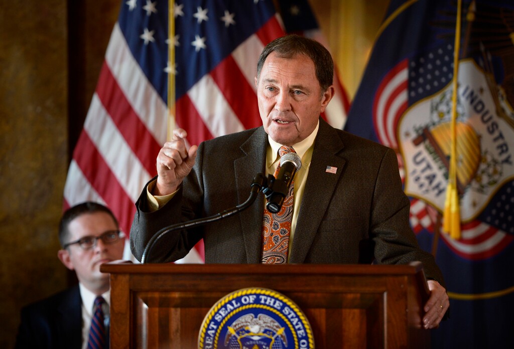 (Scott Sommerdorf   |  Tribune file photo)  Gov. Gary R. Herbert, Oct. 4, 2017.