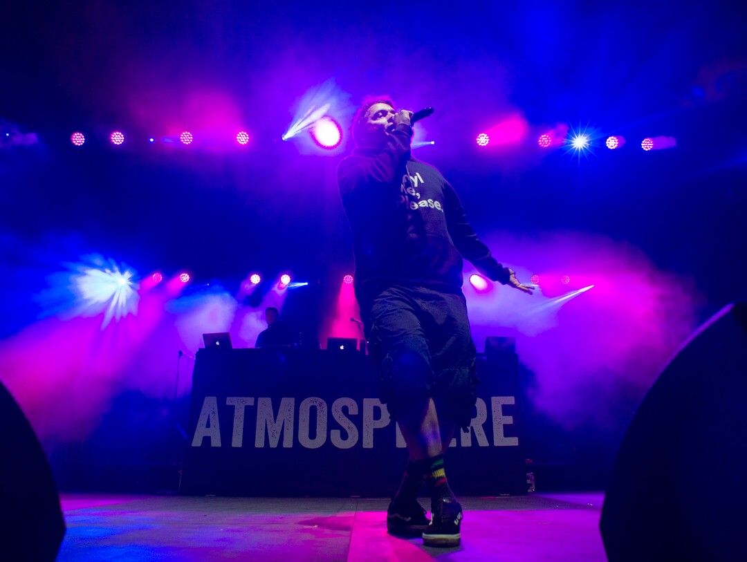 (Rick Egan  |  The Salt Lake Tribune)  Atmosphere performs at the Reggae Rise Up Music Festival, at the Rivers Edge near Heber City. Saturday, Aug. 25, 2018.