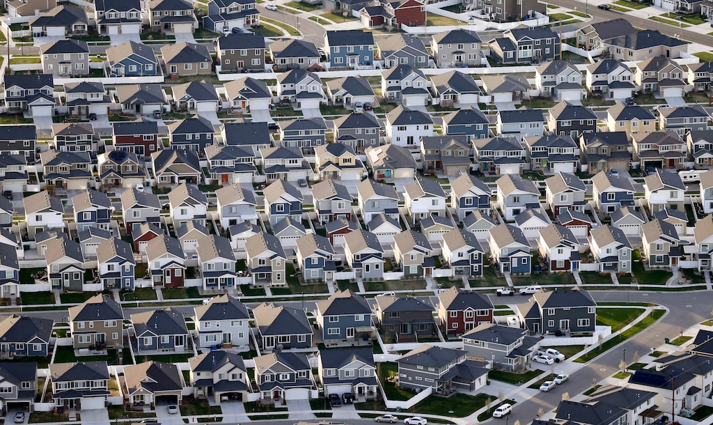 (Rick Bowmer | AP file photo)
This April 13, 2019, photo, shows rows of homes, in suburban Salt Lake City. Donald Trump is hoping he can shore up support in America’s suburbs by promising to protect them from the unrest and violence in Democratically led cities. But many suburbanites and even GOP strategists say the president may be misreading the mood in areas critical to his reelection.