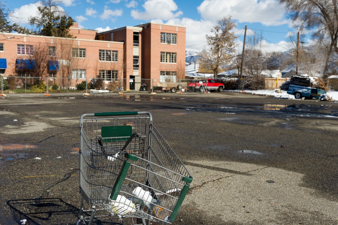 Alex Gallivan  |  Special to the Tribune 

Various agencies from Salt Lake City perform an evacuation of remaining tenants at The Georgia Apartments, Saturday February, 2019