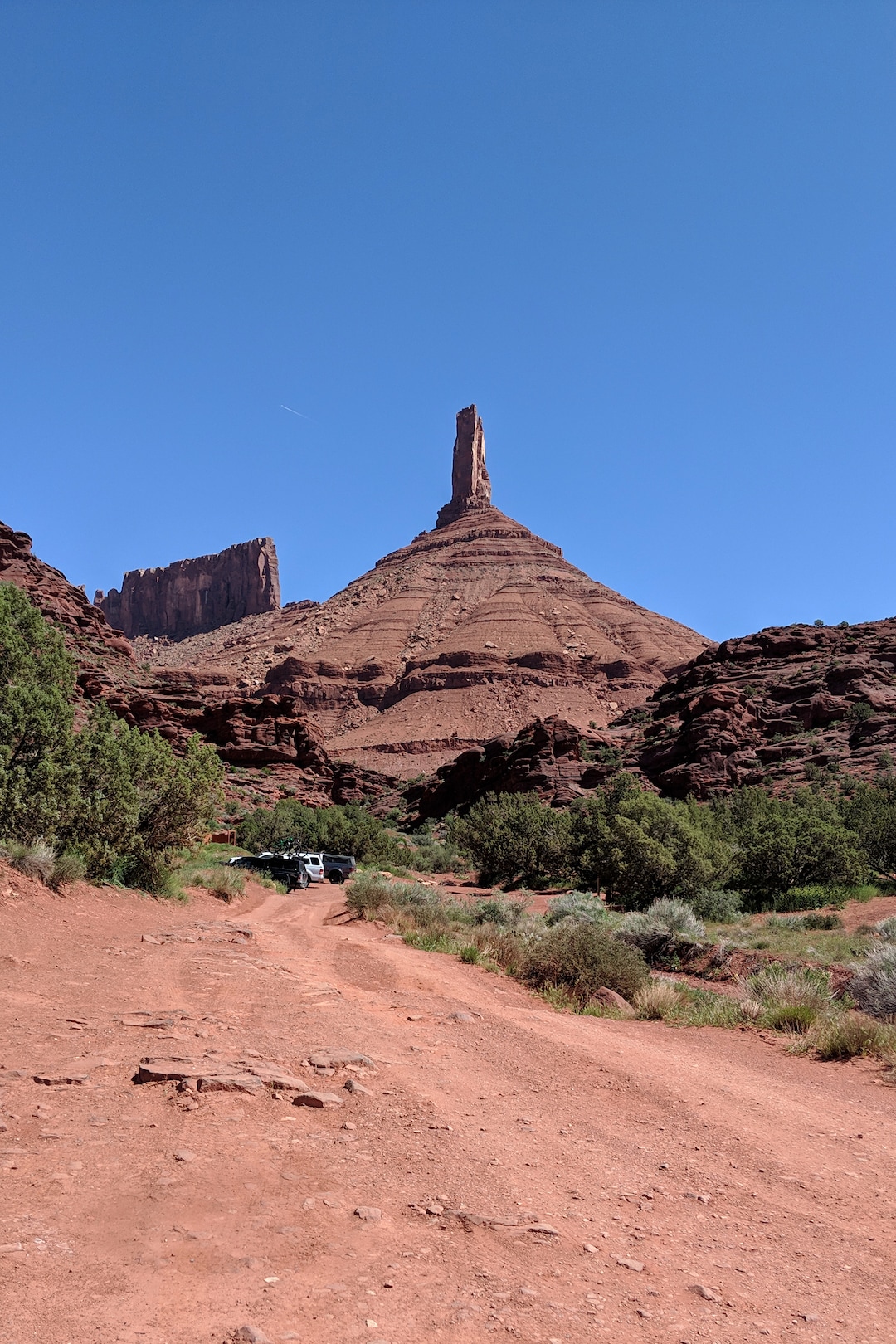 (Jeff Moore | The New York Times) A photo by Jeff Moore of the south face of Castleton Tower in Castle Valley, Utah. The natural rock formation taps into the earth’s natural vibrations, and pulsates at about the rate of a human heartbeat.