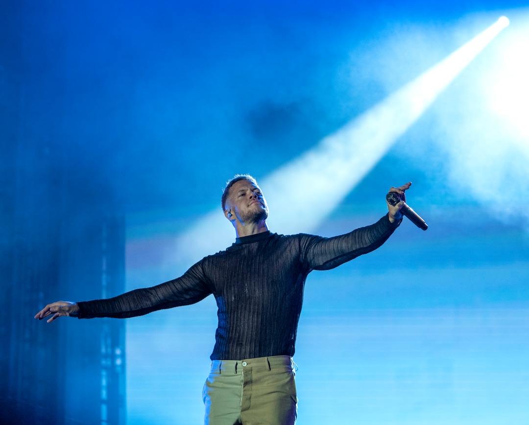 (Rick Egan | The Salt Lake Tribune) Dan Reynolds sings for Imagine Dragons, at Rice-Eccles Stadium, on Friday, Aug. 5, 2022.