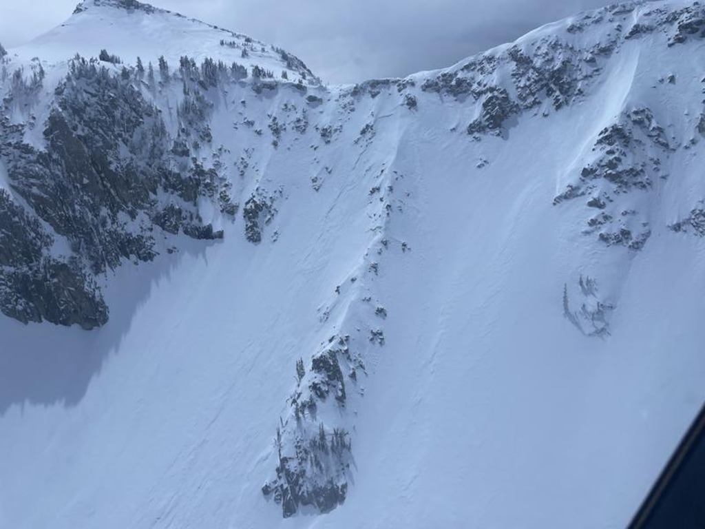 (Utah Avalanche Center) Three skiers were caught in the slide on a slope called Big WIllow Aprons.