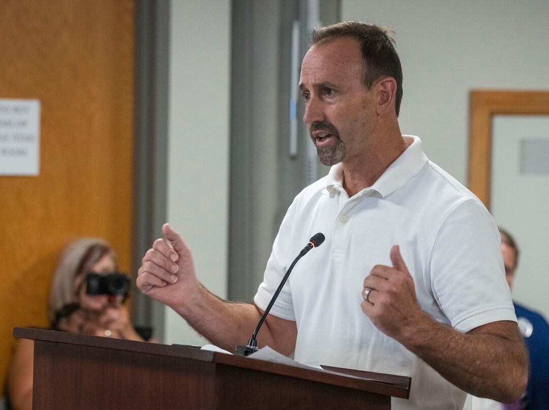 (Rick Egan | The Salt Lake Tribune)  Steve Henderson speaks, during a public hearing on the Utah State Board's recent rules for teaching about racism in the K-12 classroom at the State Board of Education in Salt Lake City, on Thursday, July 22, 2021.