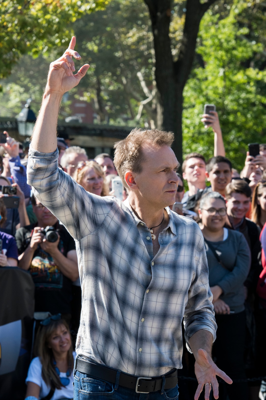 (Photo courtesy of John Paul Filo/CBS) Host Phil Keoghan stands in iconic Washington Square Park in New York City to start of the 30th season of “The Amazing Race,” premiering Wednesday, Jan. 3 at 7 p.m. on CBS/Ch. 2.