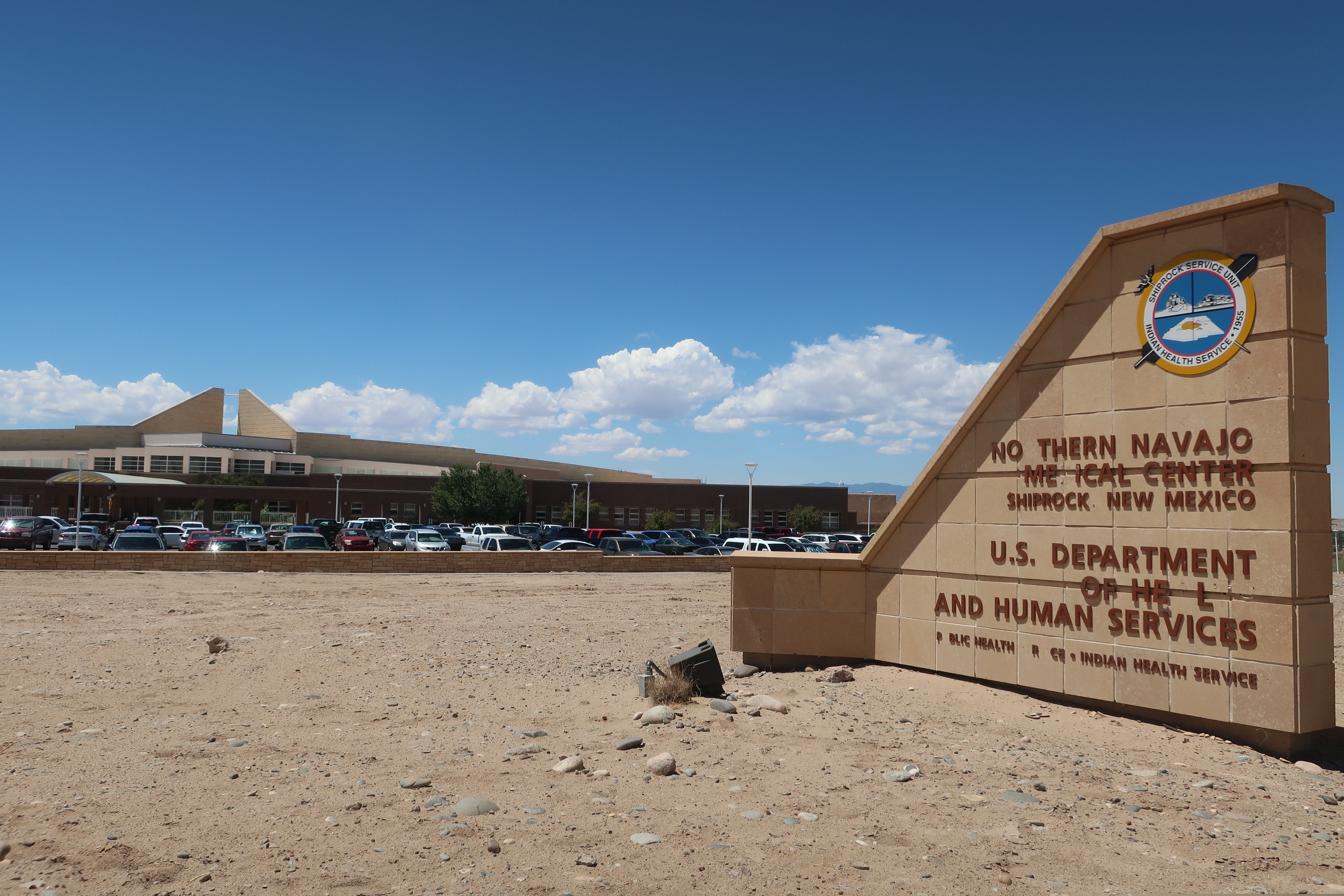 (Felicia Fonseca | AP Photo) The Northern Navajo Medical Center in Shiprock, New Mexico. A federal audit released in July 2019 found the hospital was one of a handful run by the Indian Health Service that put Native American patients at increased risk for opioid abuse and overdoses.