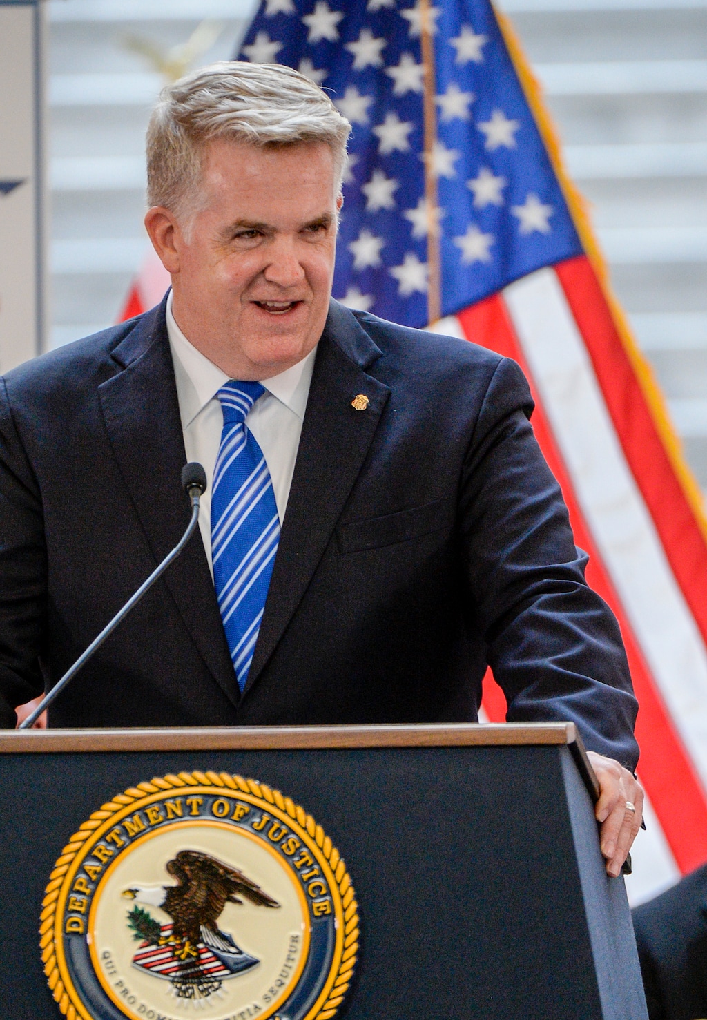 Leah Hogsten | The Salt Lake Tribune U.S. Attorney John W. Huber talks about the success of Project Safe Neighborhoods in Utah during a U. S. Attorney General Law Enforcement Commemoration, October 3, 2018, at the Capitol. Wednesday marks the one year anniversary since the Trump administration returned to the policy pushed by the George W. Bush administration. Under Project Safe Neighborhoods, federal prosecutors focus on security stiff sentences for those convicted of gun crimes and reducing violent crimes.
