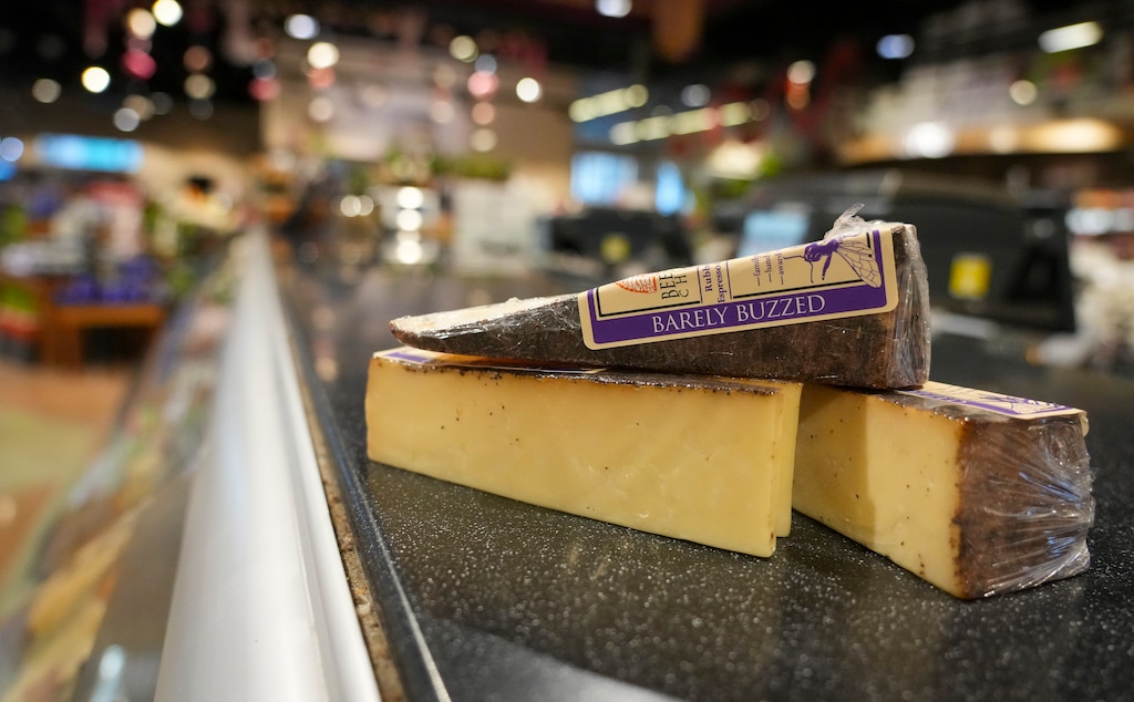 (Bethany Baker  |  The Salt Lake Tribune) Beehive Cheese's Barely Buzzed at Harmon's City Creek location in Salt Lake City on Monday, Jan. 13, 2025.