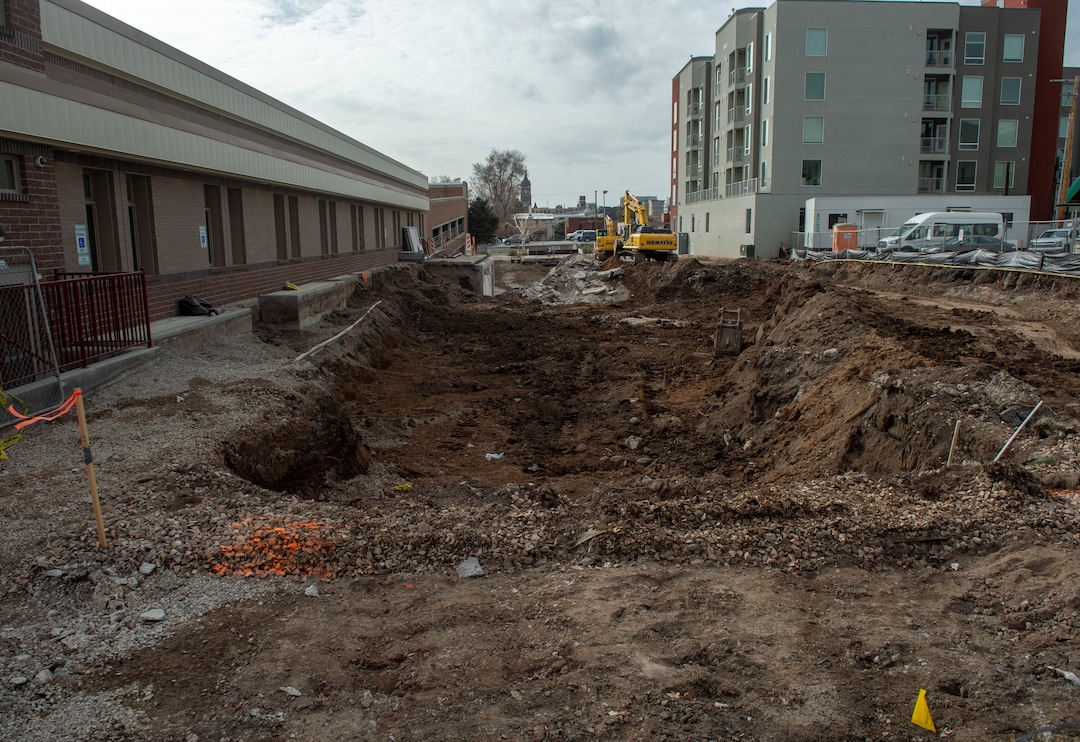 (Rick Egan  |  The Salt Lake Tribune)    Construction has started on the First Step House, on the latest phase of the First Step House Recovery Campus, at 440 South 500 East in Salt Lake City. Friday, March 1, 2019.