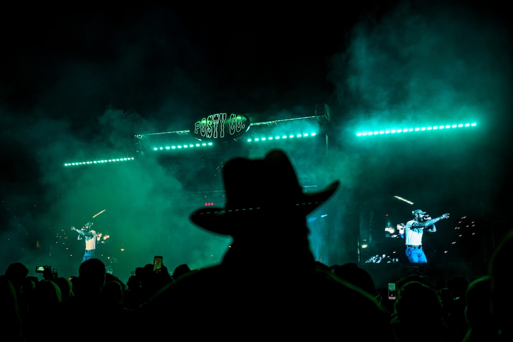 (Trent Nelson | The Salt Lake Tribune) Post Malone performs at Rice-Eccles Stadium in Salt Lake City on Tuesday, April 29, 2025. A lawsuit filed in August alleges the University of Utah violated the Americans with Disabilities Act ahead of the concert.