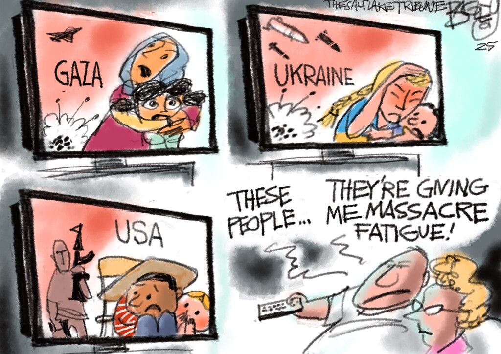 Pat Bagley | Suffering Population