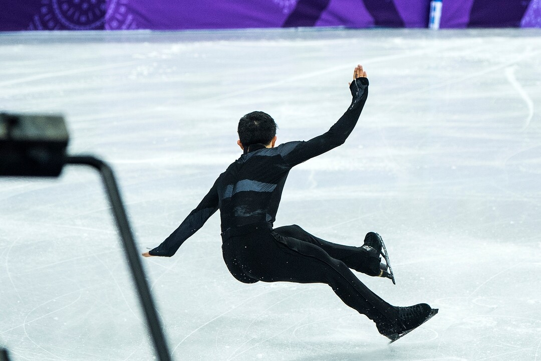 (Chris Detrick  |  The Salt Lake Tribune)  Salt Lake City's Nathan Chen competes in the Men's Single Skating Short Program for the Team Event at the Gangneung Ice Arena Friday, February 9, 2018.  Chen got fourth place with a score of 80.61.