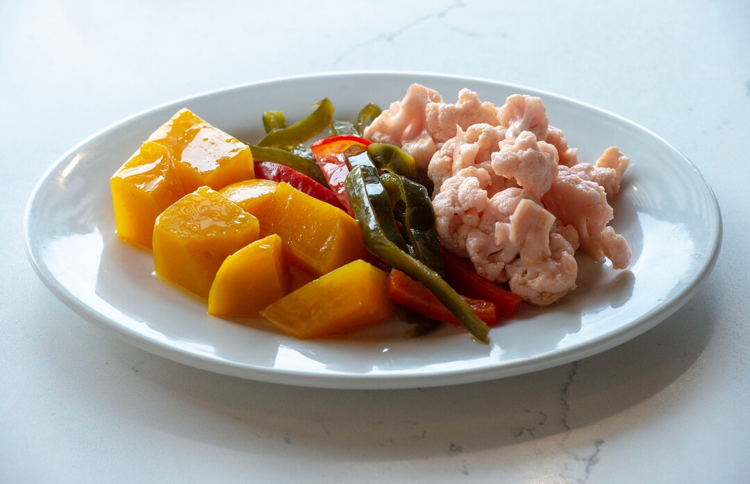 (Rick Egan  |  The Salt Lake Tribune)       House Pickles at Stratford Proper Cafe & Bistro. Tuesday, April 16, 2019.