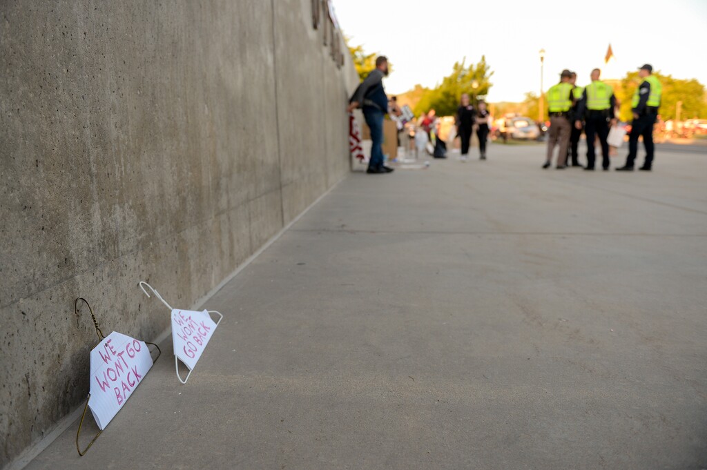 (Chris Samuels | The Salt Lake Tribune) Coat hangers are left at the Capitol after a rally in defense of abortion rights, Friday, June 24, 2022. Utah enacted a ban on elective abortion after the U.S. Supreme Court struck down Roe v. Wade on Friday.