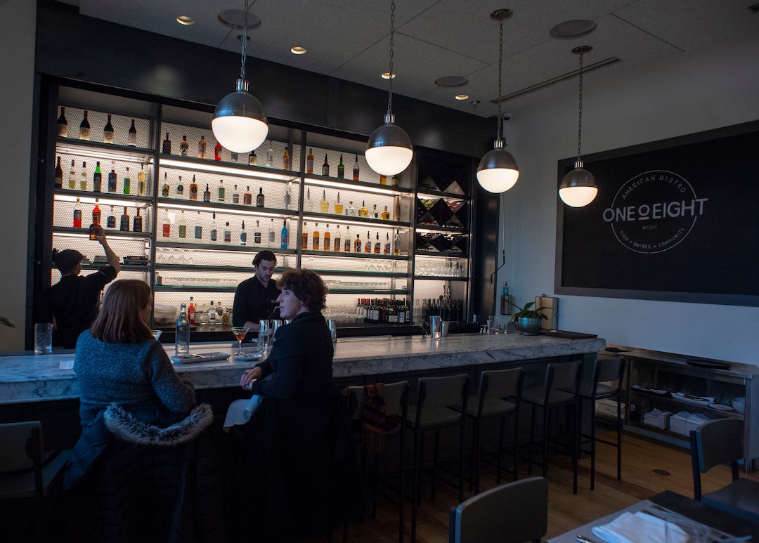 (Rick Egan  |  The Salt Lake Tribune)      OneOEight, a new bistro on the corner of 1300 South and 1700 East in Salt Lake City,Thursday, March 7, 2019.