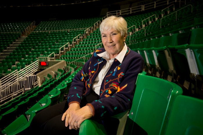 Al Hartmann  |  The Salt Lake Tribune

Gail Miller poses for a portrait at Vivint Smart Home Arena on Monday, Dec. 12, 2016.