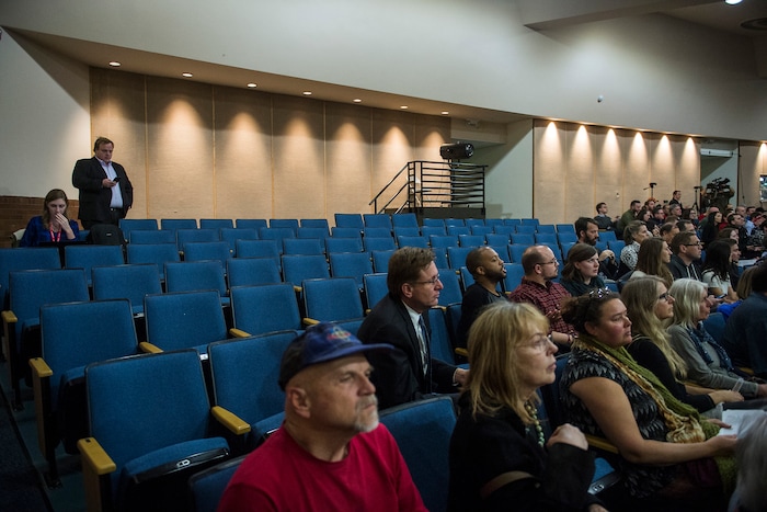 Chris Detrick  |  The Salt Lake Tribune
Empty seats remain after the doors were closed during the town-hall meeting with U.S. Rep. Jason Chaffetz, R-Utah, in Brighton High School Thursday February 9, 2017. 