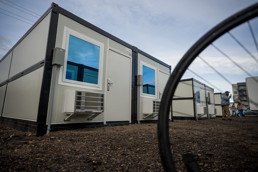 (Trent Nelson  |  The Salt Lake Tribune) Salt Lake City’s first legal homeless camp on Tuesday, Dec. 19, 2023.