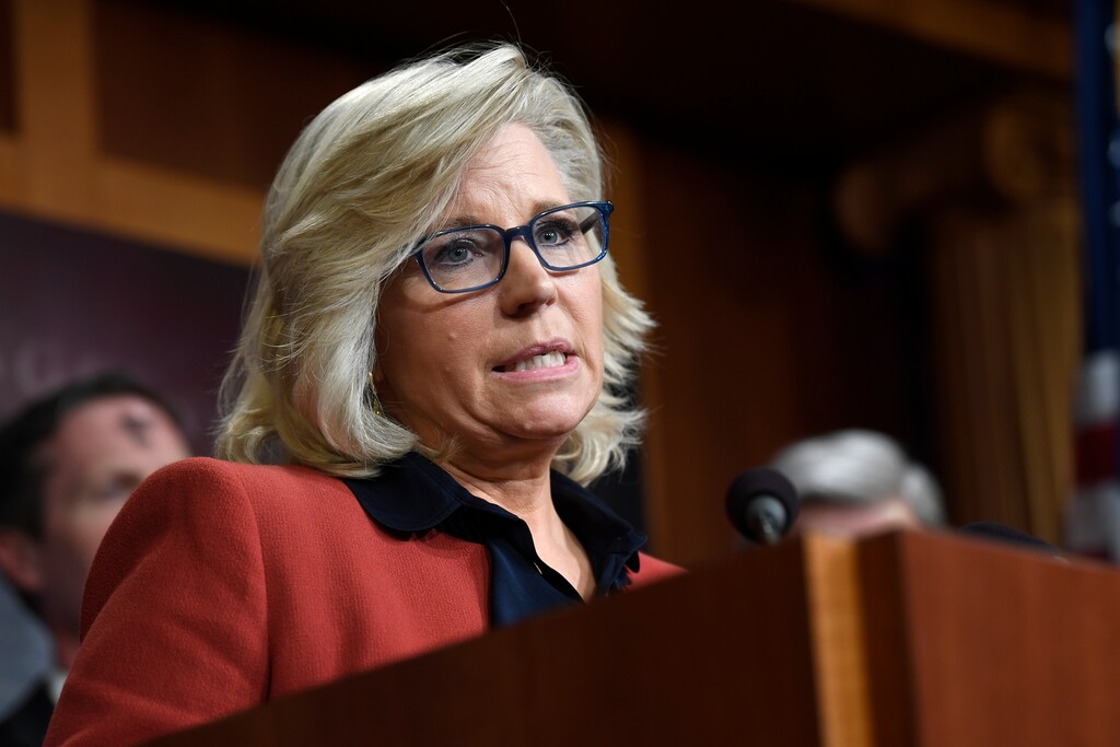 FILE - In this March 6, 2019, file photo, Rep. Liz Cheney, R-Wyo., speaks during a news conference on Capitol Hill in Washington. The Wyoming Republican Party central committee will likely vote Saturday, Feb. 6, 2021, on whether to censure Liz Cheney for her vote to impeach Donald Trump, the latest backlash for the rising GOP leader and daughter of a former vice president who is facing the wrath of Trump loyalists vowing to make her pay. (AP Photo/Susan Walsh, File)