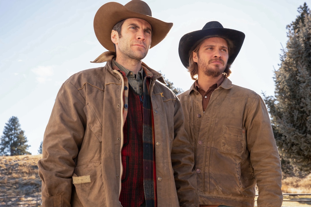 Photo courtesy Paramount Network) Wes Bentley as Jamie Dutton and Luke Grimes as Kayce Dutton in “Yellowstone.”