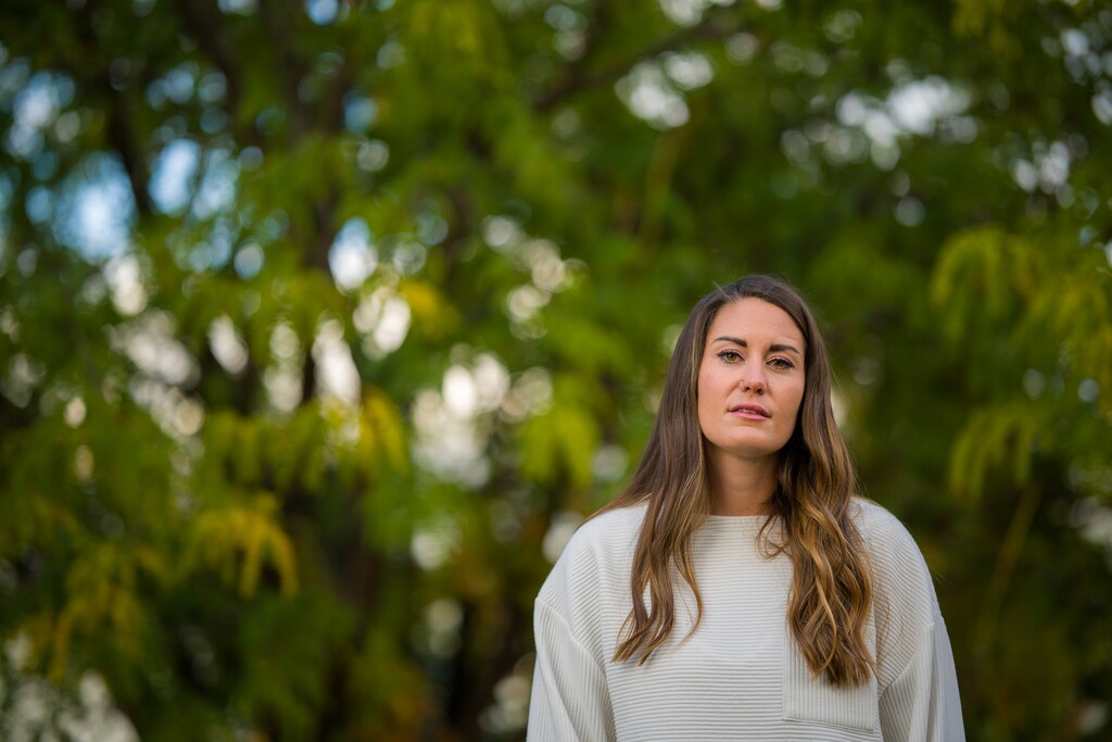 (Trent Nelson  |  The Salt Lake Tribune) Christine Toone, an ICU nurse, in Sandy on Tuesday, Oct. 19, 2021. Health care workers are reporting increased aggression and hostility from patients who are upset about COVID-19, especially when these people are impacted by misinformation and conspiracies.