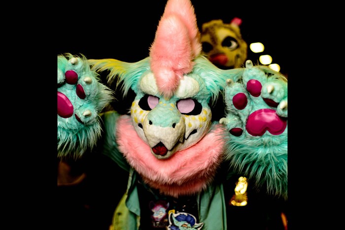 (Trent Nelson | The Salt Lake Tribune)  Faces of cosplayers and normals as the crowds stream into Salt Lake Comic Con, Thursday September 21, 2017.
