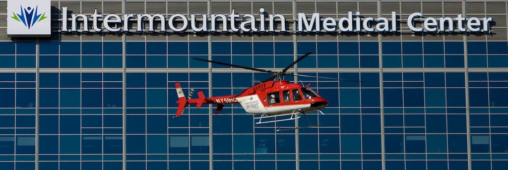 (Steve Griffin | Tribune file photo) A Life Flight helicopter takes off after delivering a patient from LDS Hospital to Intermountain Medical Center in Murray, Oct. 29, 2007.