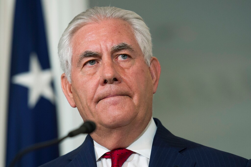 Secretary of State Rex Tillerson makes a statement at the State Department in Washington, Wednesday, Oct. 4, 2017. (AP Photo/Cliff Owen)