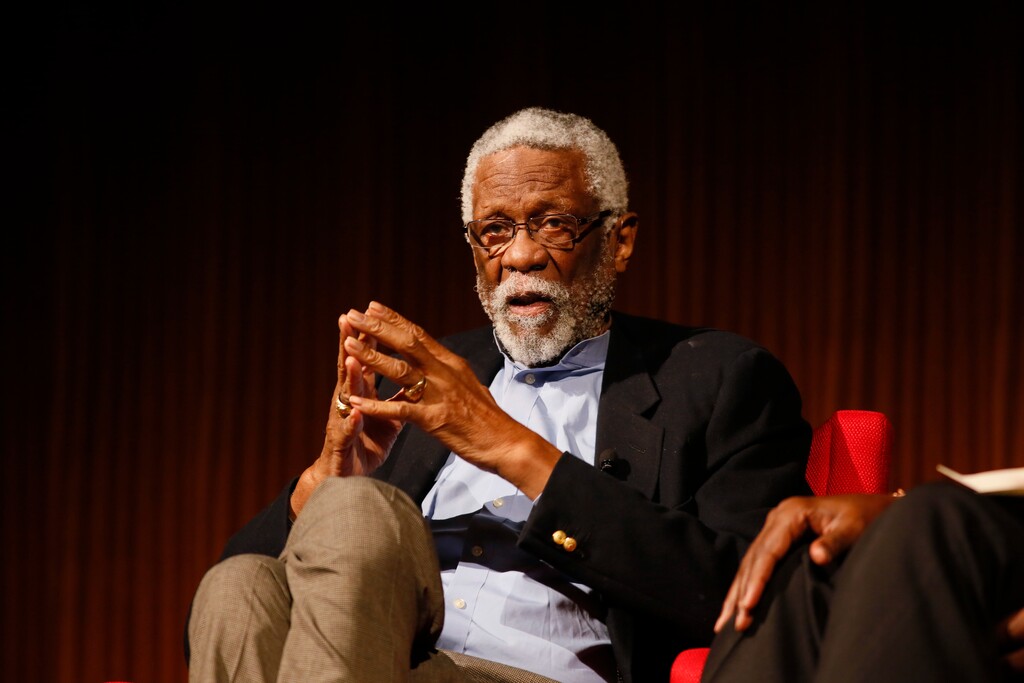 (Jack Plunkett | AP photo)

In this April 9, 2014, photo, Basketball Hall of Famer Bill Russell takes part in the "Sports and Race: Leveling the Playing Field" panel during the Civil Rights Summit in Austin, Texas.