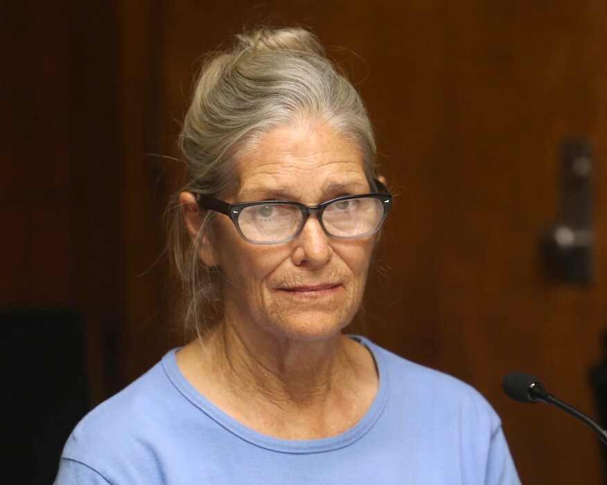 (Stan Lim/Los Angeles Daily News via AP, Pool, File) In this Sept. 6, 2017, file photo, Leslie Van Houten attends her parole hearing at the California Institution for Women in Corona, Calif. California Gov. Jerry Brown has again denied parole for Van Houten, the youngest follower of murderous cult leader Charles Manson. Brown said in his decision announced Friday, Jan. 19, 2018, that despite Van Houten saying at her parole hearing that she accepts full responsibility for her crimes, she still lays too much of the blame on Manson, who died two months ago.