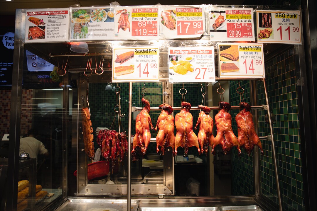 (Rachel Rydalch | The Salt Lake Tribune) Chinatown Supermarket Deli, featuring goose and many other options, Wednesday, March 2, 2022.